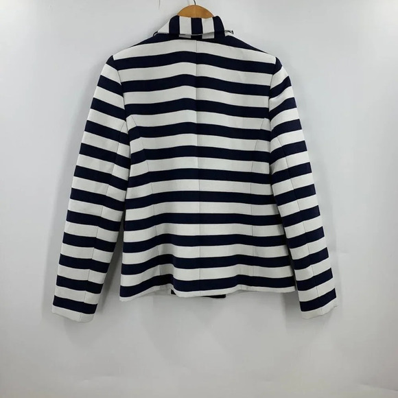 Halogen Atlantic-Pacific Women's 8 Button Classic Stripe Blazer Size 8 - Picture 2 of 11